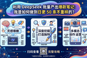 利用 DeepSeek 批量产出爆款笔记：我是如何做到日更 50 条不重样的？